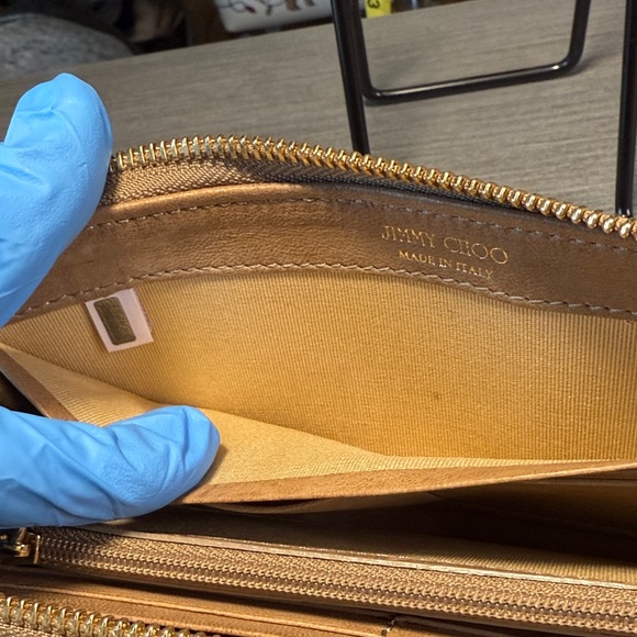 Jimmy Choo Star-Studded Women's 3/4 Zip Wallet - Picture 9 of 11